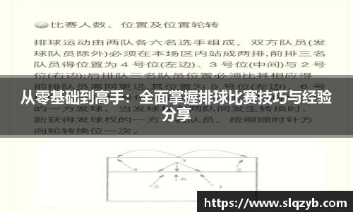 从零基础到高手：全面掌握排球比赛技巧与经验分享